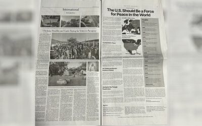 A Force for Peace in The New York Times